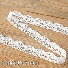 5/10 Meter Hollow Polyester Lace Ribbon, White Beige Crochet Lace Edge Decoration, Suitable For Gift Packaging, Dress Sewing, Wedding Decoration, DIY Handmade Scrapbook Making - 10-meter Polyester Openwork Ribbon - View 8