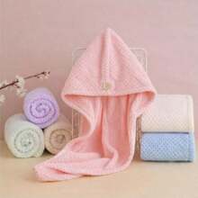 1 Lightweight And Soft Microfiber Hair Drying Towel - Lilac Purple - View 4