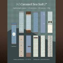 JotBox 50pcs Caramel Manual Vintage Gird Landscape Memo Pad Creative DIY Junk Journal Material Page Collage Scrapbooking - Caramel Manual - View 16