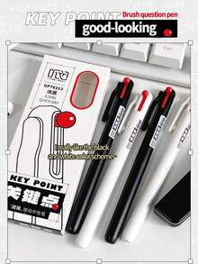 1pc Future Mechanical Quick-Dry Exam Neutral Pen, Double Ball 0.5mm Student Click Pen, CS Durable Tip, Cool Design - Gel Pen - View 6