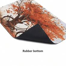 1pc, Bicycle Maple Leaf Pattern Printed Diatomaceous Earth Kitchen Mat, Absorbent Kitchen Floor Mat, Kitchen Rug, Sink Front Mat, Suitable For Kitchen, Bathroom, Entryway, Hallway, Laundry Room And Home Decor - Multicolor - View 9