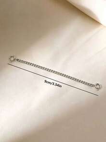 1/3pcs 18K Stainless Steel Extender Chain, Bracelet Safety Chain Necklace Extension Chain, DIY Double-Ended Spring Clasp Finishing Accessories Material - Double-ended Extension Chain - View 11