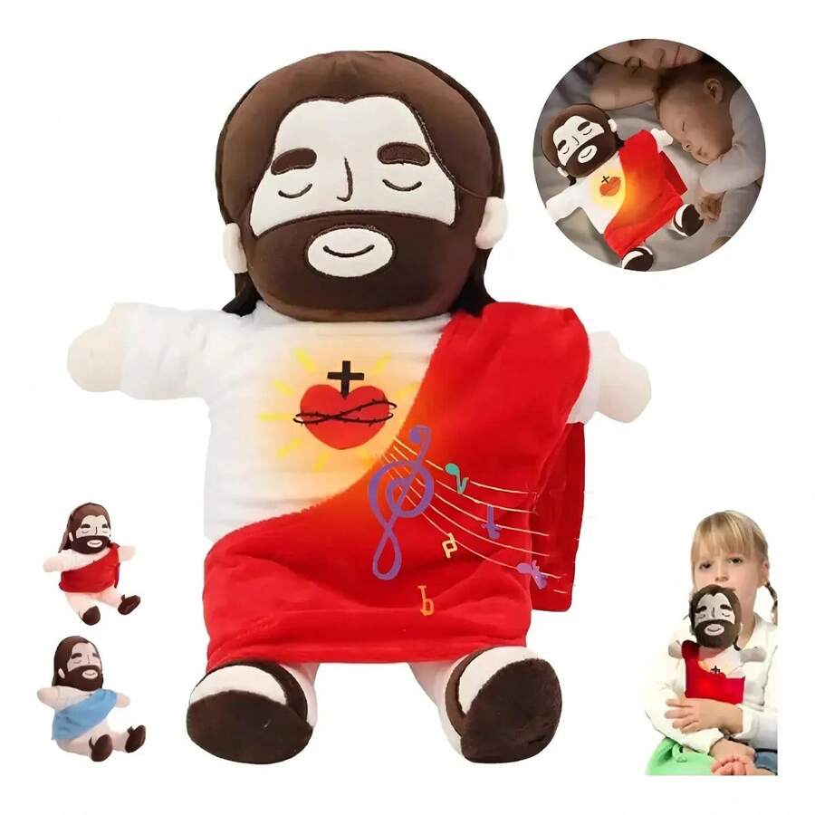 Peluche De Jesús Que Respiras Con Música Y Luces Color 40cm