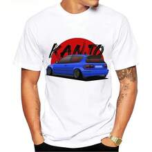 Neue Sommer Männer Kurzarm KANJO Civic EG Typ R Power JDM Hatch Weiß Klassische T-Shirt Racing Auto Kunst Junge Casual Tops Tees - Z18046 - Übersicht 2