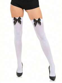 1 Pair Women's Velvet Over-The-Knee Thigh High Socks, Long Tube Socks, Non-Slip - Multicolor - View 13