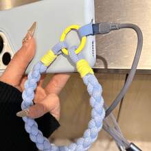 This Durable, Braided Short Wrist Strap Features A "Dopamine-Style" Macaron Color Palette; Versatile And Stylish, It Makes An Excellent Gift For Friends And Family-Perfect For Birthdays, Holidays, Or Summer Beach Vacations. - Multicolor - View 4