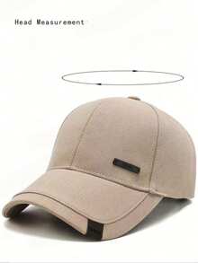 1pc Men's Baseball Cap, Outdoor Adjustable Sun Protection Casual Hat, Spring/Autumn Style - Khaki - View 2