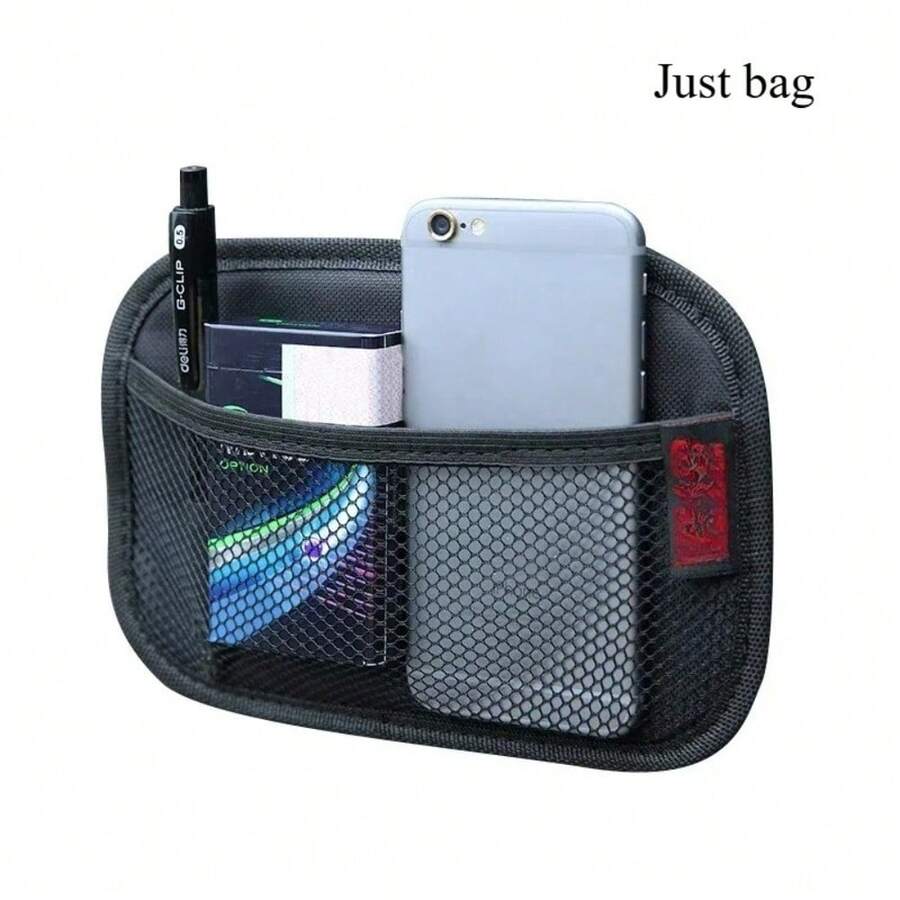 2pcs Car Mesh Bag Oxford Fabric Storage Net Bags Car Interior Organizer Phones Coins Keys Storage Auto Stowing Tidying Tools - Large - View 1