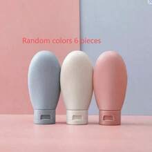 6pcs/Set 60ml Portable Refillable Travel Dispenser Bottles, Toiletries Independent Dispenser Bottles, Soap Dispenser Bottle Set (Includes Label Stickers) - A - View 10