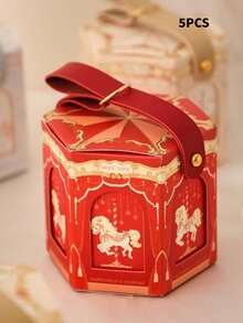 1 Set Rotating Candy Box, Paper Gift Box, Empty Box, Suitable For Weddings, Birthdays, Anniversaries And Parties, Various Design And Decoration Needs - Gift Box - View 8