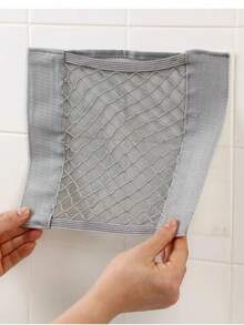 1pc Adhesive Storage Bag, Trash Bag, Plastic Mesh Bag, Large Capacity Wall-Mounted Storage Bag, Adhesive Cabinet Interior Mesh Bag, Hook And Loop Car Trunk Mesh Bag, Suitable For Reusable Bags, Kitchen Trash Bag Storage And Organization, Room Decor, Storage, Home Decor, Kitchen Essentials, Home, Room - Multicolor - View 12