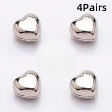 1/2/3/4 Pairs Fashion Magnetic Buckle Set, Multi-Color Heart-Shaped Shirt + Detachable Collar Fastener | Cuff/Pant Leg/Scarf Universal | No Sewing Required, Reusable | Creative Gift Choice - Multicolor - View 33