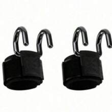Ganchos de Levantamento de Peso Unissex Resistentes, Ganchos de Pulso Reforçados com Empunhadura de Metal Revestida Antiderrapante, Adequados para Levantamento Terra, Encolhimento de Ombros, Treinamento de Remada - B - Visão 8
