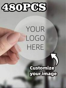 1-480 Buah Stiker Logo Kustom Tahan Air Bulat, Label Personalisasi, Stiker Ucapan Terima Kasih Transparan Holografik Vinyl untuk Bisnis, Perlengkapan Usaha Kecil - MultiWarna - View 64