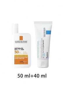 La Roche-Posay [حزمة] أنثيليوس يو في مون 400 سائل غير مرئي بدون عطر واقي شمس SPF50+ 50 مل + سيكابلاست بوم B5+ بلسم إصلاح 40 مل - أنثيليوس يو فيميون 400+ سيكابلاست - مشاهدة 2