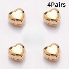 1/2/3/4 Pairs Fashion Magnetic Buckle Set, Multi-Color Heart-Shaped Shirt + Detachable Collar Fastener | Cuff/Pant Leg/Scarf Universal | No Sewing Required, Reusable | Creative Gift Choice - Multicolor - View 25