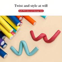 10pcs Heatless Hair Curlers - Soft Foam Overnight Curling Rods For Women And Girls, No Heat Damage, Random Colors, Suitable For All Hair Types (Long/Short), Overnight Styling, Damage-Free Curling Rods, Heatless Curls, Practical Hair Care Tool, Smooth Texture Hair Curlers - Multicolor - View 5