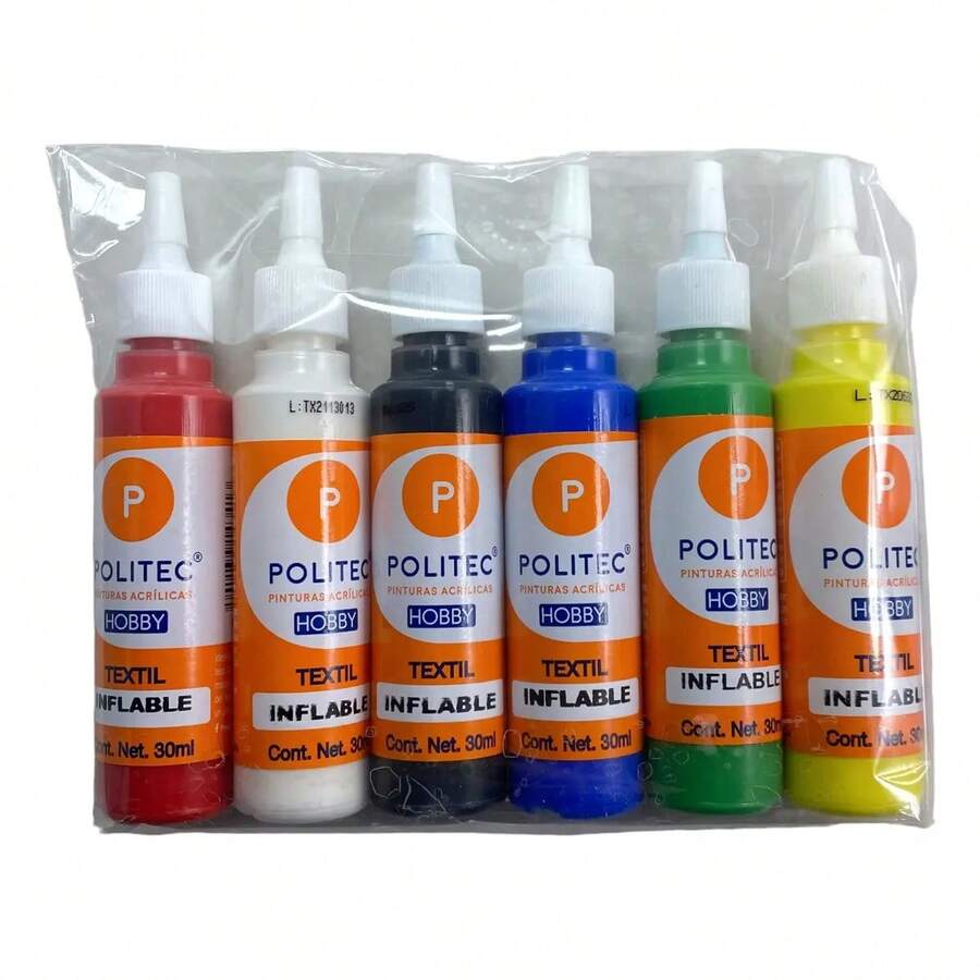 Pintura Inflable Textil Politec 6pz - Inflable 6 colores - Ver 1