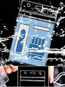 2/4/10pcs Transparent Waterproof ID Badge Holders, Vertical Or Horizontal, Clear PVC Plastic Card Sleeves With Clips, Suitable For Students, Office Employees, Business Name Tag Protection - Multiple Specifications - View 4