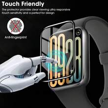 2片裝 Band 9 Pro 智慧手錶螢幕保護貼，薄型貼合，全曲面邊緣覆蓋（非玻璃材質），無氣泡，快速簡易安裝軟膜，高畫質亮面 - 小米手環 9 Pro 的 2 個 - 查看 4