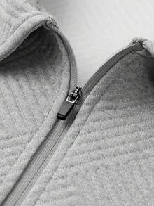 Men's Autumn Fashion Casual Minimalist Jacquard Sweatshirt For Sports And Outdoor - Grey - View 7