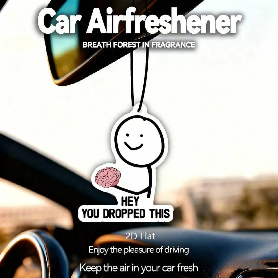 火柴人大腦迷因掛式車用香氛 - A - 查看 1