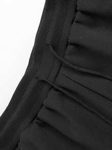 Men's Sports Long Pants With Zipper Pockets, Outdoor Casual Sweatpants, Fashionable Versatile Spring/Autumn Cuffed Knit Joggers - Black - View 7