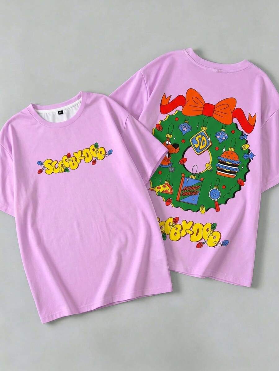 Strevion SCOOBY-DOO Men's Letter Print Crew Neck Short Sleeve Casual T-Shirt - Multicolor - View 1