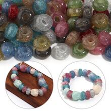 10pcs, 14*8mm Resin Starry Glitter Large Hole Abacus Beads, Random Color, Beads & Bead Assortments, DIY Bracelets, Necklaces, Phone Chains, Bag Charms, Beaded Curtains, Home Decor, Clothing Accessories - Multicolor - View 5