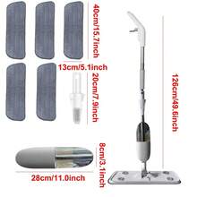 Spray Mop For Floor Cleaning 5 Reusable Microfibre Pad 550ml Water Bottle Tank - CZP256 - View 1