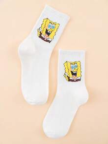 SpongeBob SquarePants 1/4 Pairs Women's Fun Personalized Cartoon Cute Mid-Calf Socks,All-Season,Comfortable,Rich Colors,Suitable For Daily Wear - Multicolor - View 16