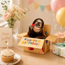 Fun Birthday 3D Pop-Up Card - Humorous 3D Animal Character Design, Comes With Colorful Paper, Suitable For Birthday, Anniversary, Mother's Day, Father's Day, Home Decor And Team Invitation, Gift Card, Colorful 3D Card - View 8