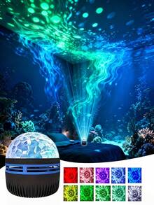Lampu Gelombang Air yang Menawan, Lampu Ambient RGB dengan Pengontrol untuk Dekorasi Kamar Tidur - RGB - View 9