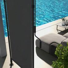 Vertical Awning, Sunshade, Balcony Blind, 120x220-310cm, Weatherproof With Crank, Polyester, Dark Grey, For Terrace & Garden - 深灰色 - 查看 8