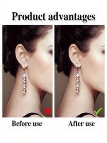 500/300/200/100pcs Earlobe Support Stickers, Ideal For Wearing Heavy Earrings. They Help Secure The Earlobes And Prevent Tearing Or Stretching. Easy To Use, Virtually Invisible, And Suitable For Use At Home, On The Dresser, During Travel - Multicolor - View 4