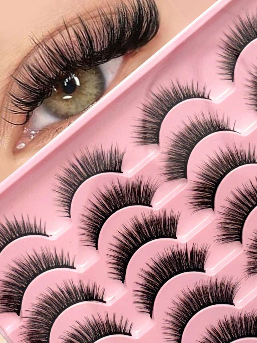 14 Pairs FH03 Natural Curly Messy Long-Lasting False Eyelashes Extension Lash Strips - 查看 1