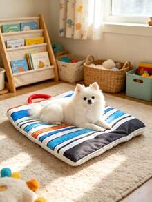 1pc Marble Striped Pattern Pet Bed Mat For Cats And Dogs, Double-Sided Reversible Pet Sleeping Pad, Portable Cat Bed Mat, Suitable For Indoor Use, Machine Washable - Multicolor - View 2