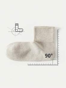 Men's Plus Size Loose Cuff Mid-Calf Cotton Socks, High Elasticity Non-Binding, Suitable For Swollen Feet, Black White Grey Solid Color All-Season Casual Socks - Multicolor - View 7