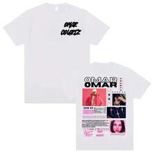 Rapper Omar Courtz Primera Musa Album Tour T-Shirt For Men And Women Harajuku Hip Hop Pop Music Oversized 100% Cotton T-Shirt Streetwear - White - View 2
