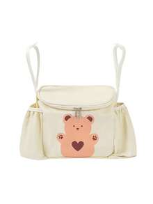 Bear Pattern Waterproof Stroller Hanging Bag, Large Multi-Pocket Storage Bag For Baby Travel - Multicolor - View 9
