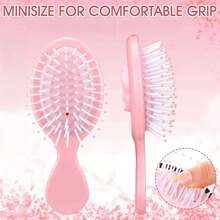 1pc New Elastic Curly Hair Styling Massage Comb, Made Of Wheat Straw, With Arched Leopard Print Pattern, Available In Black And Pink, Suitable For Home Use, Can Style Big Wave Hairstyles, Expandable Comb, Easy To Use, Suitable For Wedding Bride Accessories, Women's Beach Accessories, Travel Essentials - One Size - View 7