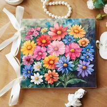 24 ark 6*6 tum dekorativt akvarellpapper med vårvilda blommor, färsk collagebakgrund med prästkragar och tulpaner för scrapbook, vårjournal, blommiga inbjudningar, presentask och mjuk heminredningsbakgrund - Fyrkant - Visa 9