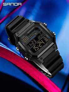 SANDA 6196 Sport Electronic Watch For Men Multifunction Alarm Clock Chrono Waterproof LED Digital Wristwatches Men Reloies - One Size Fits All - View 3