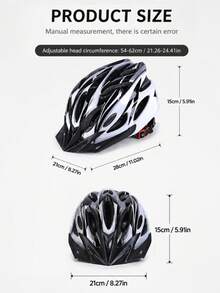 1pc Adult Unisex Cycling Helmet, Ultra-Light Adjustable Head Circumference, Detachable Visor, Soft EPS Foam Lining, Breathable Ventilation Design, Suitable For Mountain Bike, Road Bike And Outdoor Sports - Multicolor - View 6