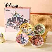 Disney Co-Branded Ceramic Bowl And Plate Set, Home Dining Plates, Creative Cartoon Tableware, Microwave - Multicolor - View 6