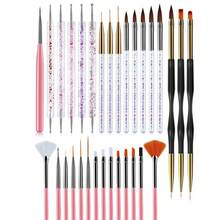 Set Kuas Nail Art Profesional 31 Buah - Pena Gel 3D, Kuas Akrilik, Alat Kuku Berkualitas Salon untuk Penggunaan di Rumah dan Salon - Berwarna merah muda - View 11