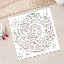 1 Stück künstlerische Mandala-Muster Kunststoff-Schablone, 5,9 Zoll wiederverwendbare Vorlage für handgemachte Geschenke, Geburtstagskarten, Dankeskarten, Journaling, Magazin-Grußkarten-Dekoration Malerei - Sätze - Übersicht 1