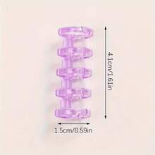 5-Hole Transparent Plastic Loose-Leaf Binding Rings, Multi-Color Random Shipment, Open-Close Detachable Design, Easy To Assemble And Disassemble, Can Freely Add Or Remove Loose-Leaf Pages; Smooth And Durable Material, Firmly Holds Paper Without Falling Apart, Suitable For Various Loose-Leaf Paper, Notebooks, Memo Pads, Ideal For Office Organization, Handmade DIY, Student Stationery Simple Binding Tool. - Multiple Styles - View 9