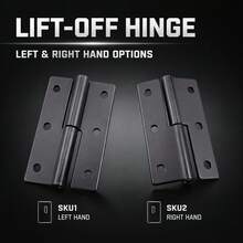 2/4pcs Black Lift Hinge 2.5 Inch (Approx. 6.3cm) Stainless Steel Detachable Small Lift Hinge Right Hand Slide Joint Flag Hinge Lift Up Cabinet Door Hinge - Black - View 3