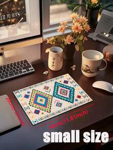 1pc Colorful Geometric Pattern Rubber Soft Mat, Suitable For Kitchen Floor, Absorbent And Easy To Clean, Also Suitable For Bathroom And Other Areas, Suitable For Year-Round Use, Suitable For Various Holidays - Multicolor - View 12